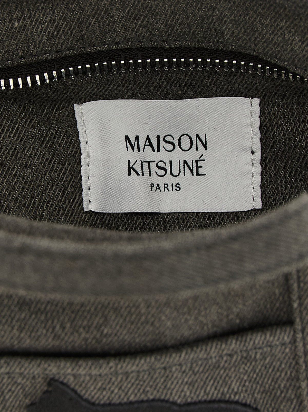Maison Kitsuné Gray Cotton Tote Bag