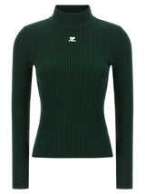 Courrèges Bicolor Viscose Cardigan