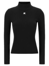 Courrèges Black Viscose Cardigan