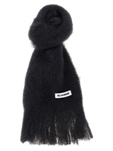 Jil Sander Black Wool Scarf