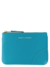 Comme Des Garçons Blue Calfskin Cardholder