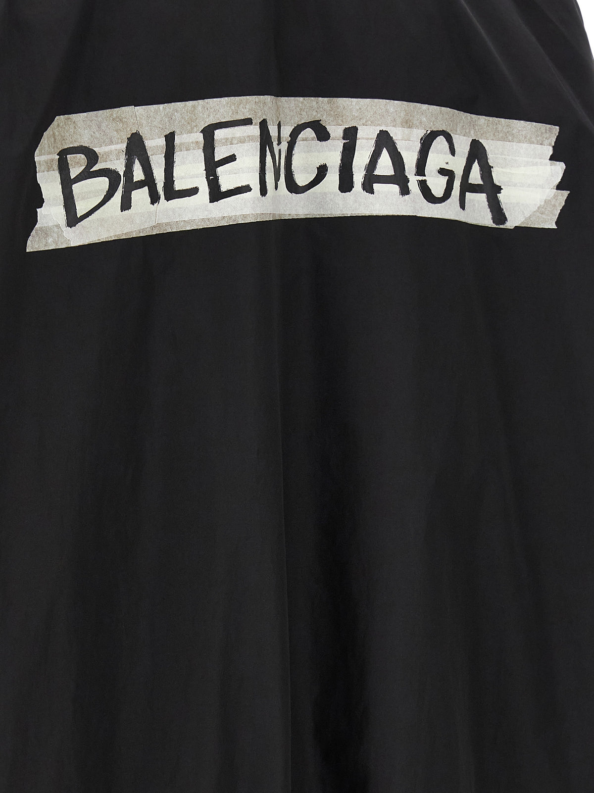 Balenciaga Black Cotton Sweatshirt with Masking Tape Print