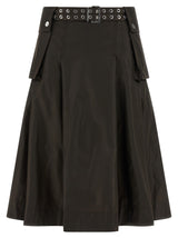 Ganni Brown Polyamide Midi Skirt