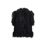 Fendi Black Wool Oves Aries Sleeveless Jacket