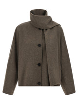 'S Max Mara Brown Wool Full-Length Jacket