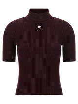 Courrèges Bordeaux Viscose Sweatshirt
