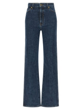Khaite Blue Cotton Straight-Leg Jeans