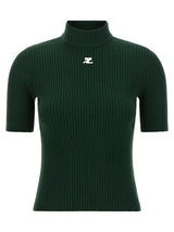 Courrèges Bicolor Viscose Turtleneck