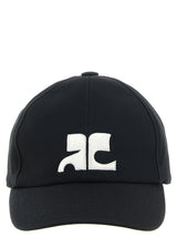 Courrèges Black Cotton Cap (Baseball Hat)