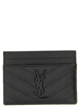 Saint Laurent Black Leather Cardholder