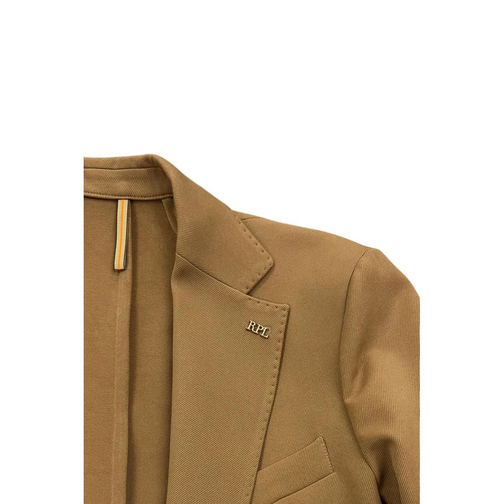 Roberto Pepe Luxury Brown Acetate Men Jacket