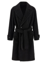 Lemaire Black Wool Coat