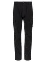 C.P. Company Black Cotton Cargo Pants