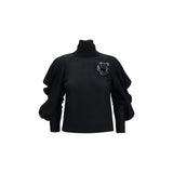 Blumarine Black Wool Oves Aries Turtleneck