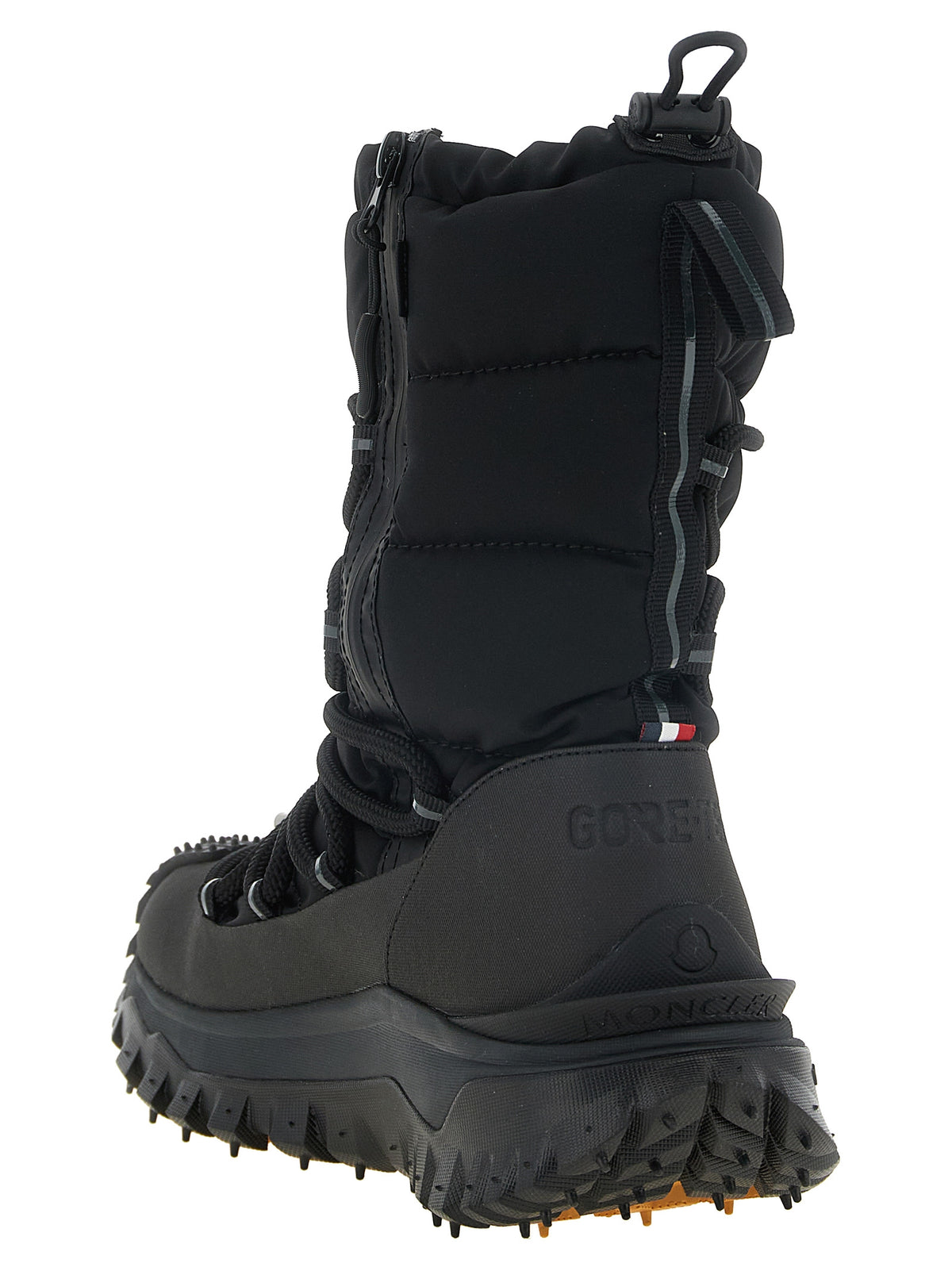 Moncler Black Polyamide Lace-Up Boots