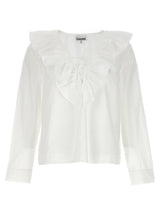 Ganni White Cotton Blouse