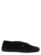 Saint Laurent Black Cotton Low Top Sneakers