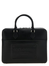 Dolce & Gabbana Black Lamb Leather Tote Bag
