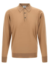 JOHN SMEDLEY Beige Merino Wool Polo Shirt