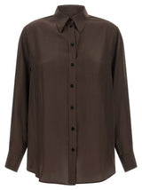 XACUS Brown Silk Blouse