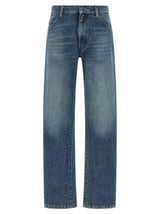 MM6 Maison Margiela Blue Cotton Straight-Leg Jeans