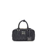 Miu Miu Black Calf Leather Bos Taurus Handbag
