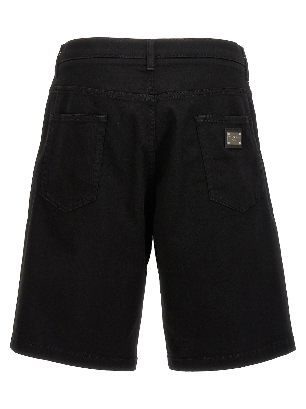 Dolce & Gabbana Black Cotton Bermuda Shorts
