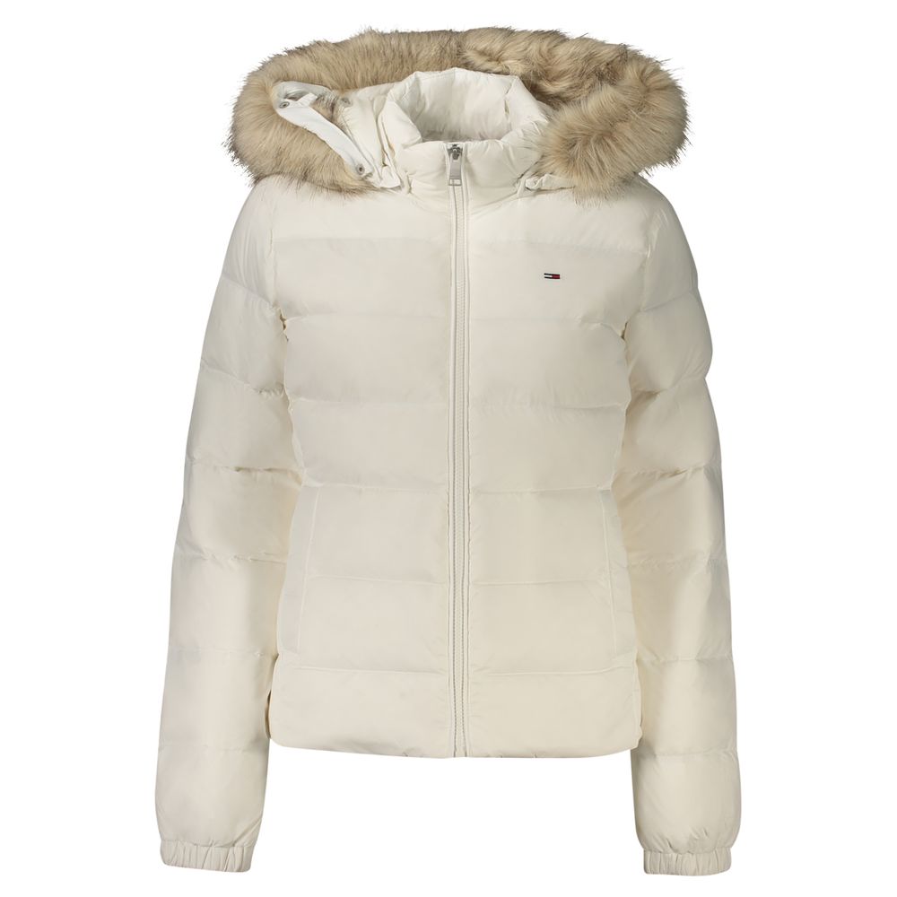 Tommy Hilfiger White Polyester Full-Length Jacket
