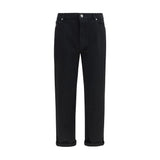 Brunello Cucinelli Black Cotton High-Waisted Jean