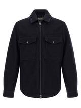 Moncler Blue Virgin Wool Blouse