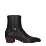 Valentino Garavani Black Leather Ankle Boots