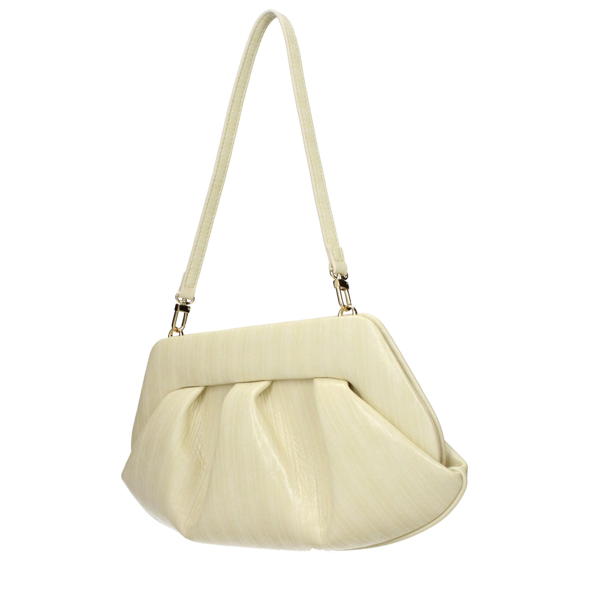 THEMOIRè Beige Leather Clutch Bag