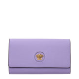 Versace Purple Leather Clutch Bag