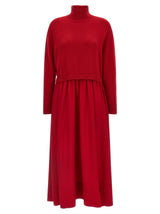 Polo Ralph Lauren Red Wool Long Dress