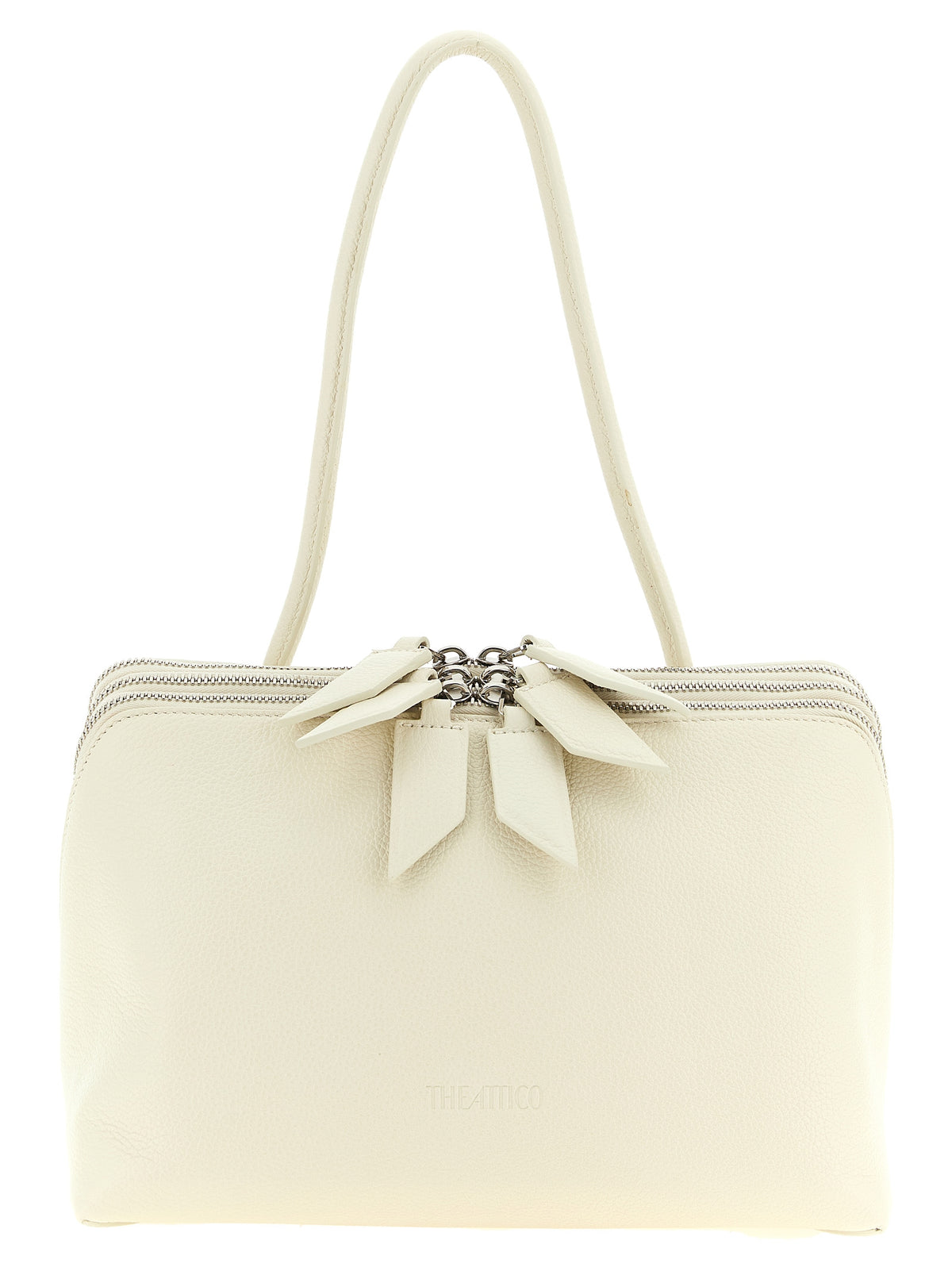 The Attico White Calfskin Shoulder Bag