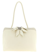 The Attico White Calfskin Shoulder Bag