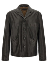 Lemaire Black Calfskin Leather Jacket