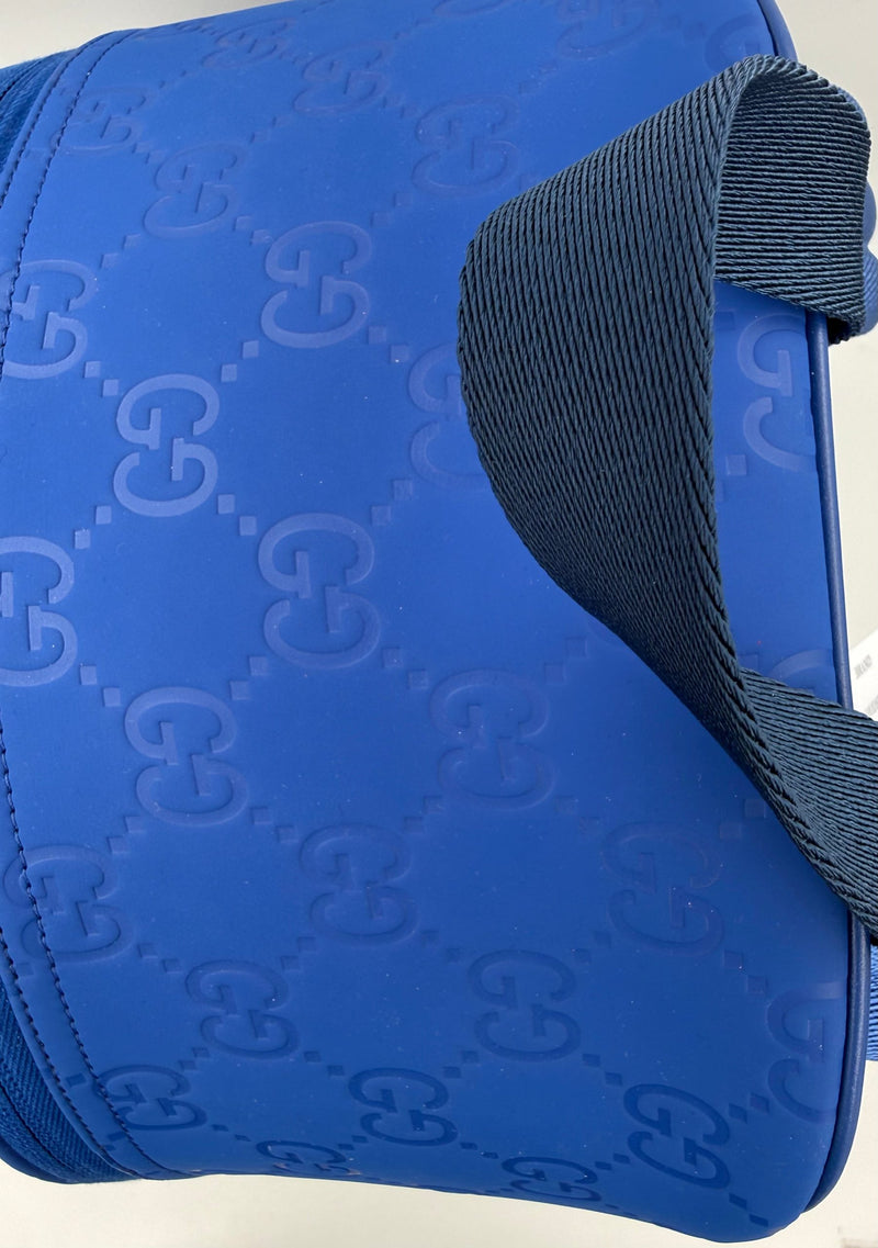 Gucci GUCCI GG Leather Blue Backpack - Elegant & Spacious