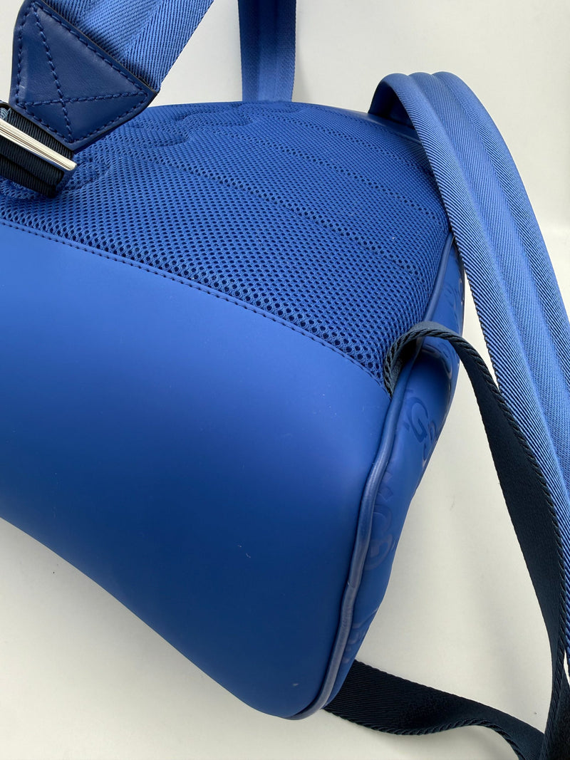 Gucci GUCCI GG Leather Blue Backpack - Elegant & Spacious