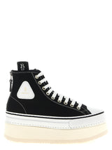 R13 Bicolor Calfskin Platform Sneakers