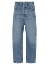 Jacquemus Blue Cotton High-Waisted Jean