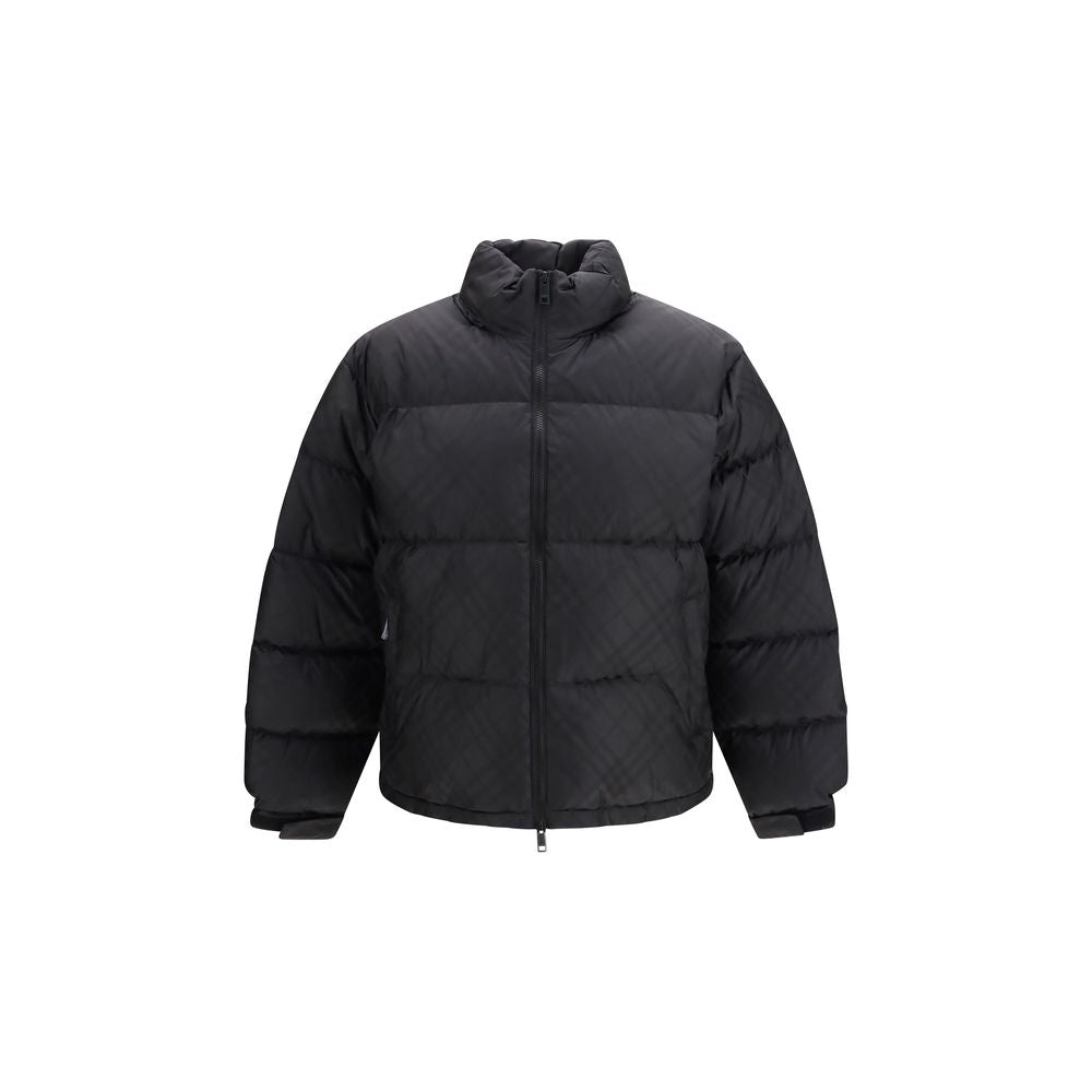 Burberry Highlands Check Black Nylon Puffer Jacket