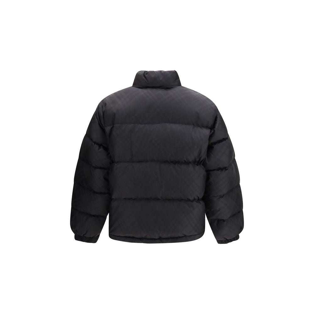 Burberry Highlands Check Black Nylon Puffer Jacket