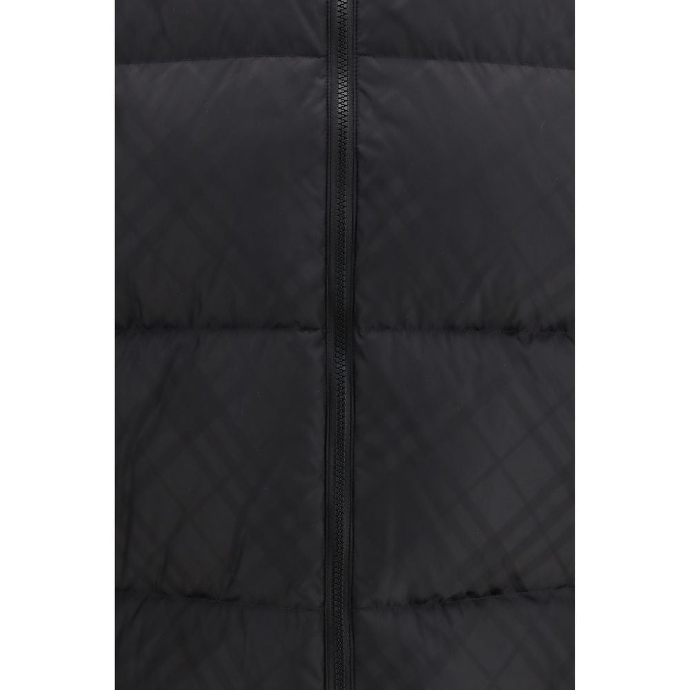Burberry Highlands Check Black Nylon Puffer Jacket