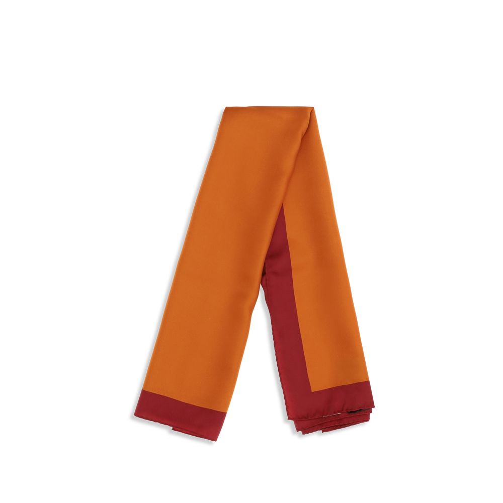 Saint Laurent Cassandre Orange Silk Foulard