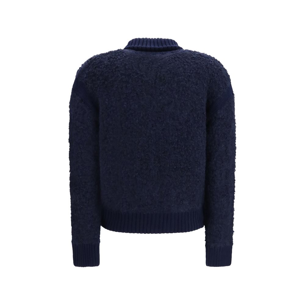 Jacob Cohen Cardigan en Alpaga Vicugna Pacos Bleu