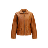 Marni Brown Calf Leather Bos Taurus Jacket for Women