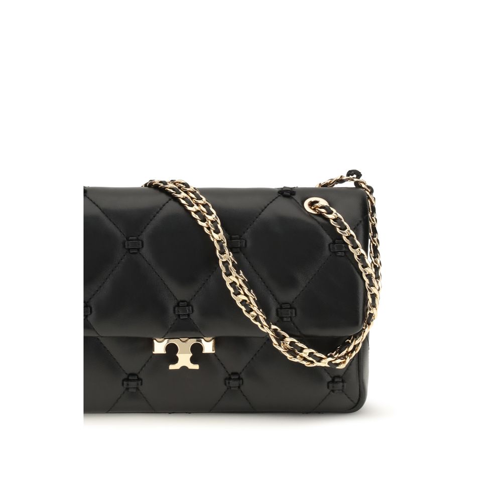Tory Burch Black Napa Leather Bunny Knot Shoulder Bag
