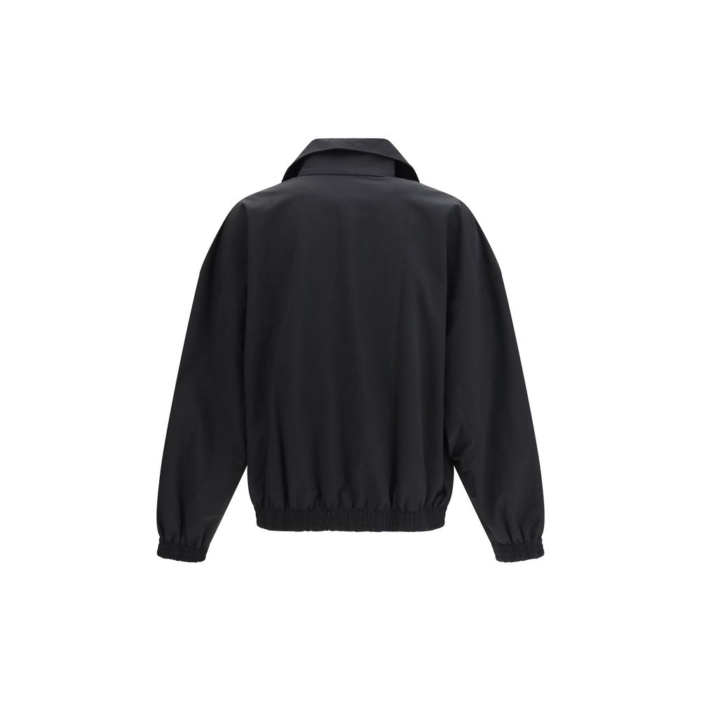 Balenciaga Black Cotton Full-Length Zip Jacket for Men
