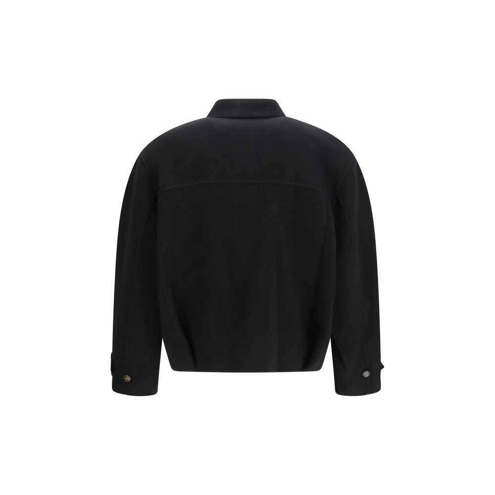 SÉFR Black Wool Oves Aries Full-Length Jacket